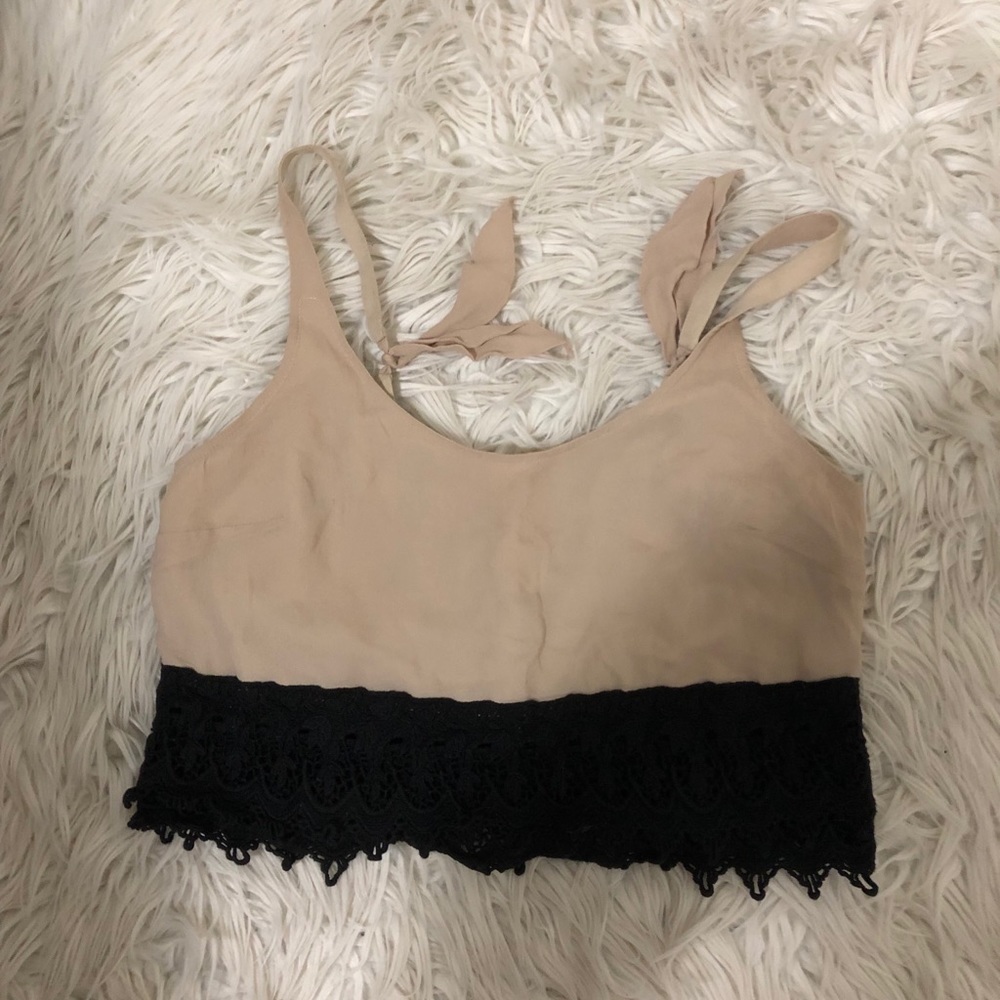 Lace Trim Crop Top